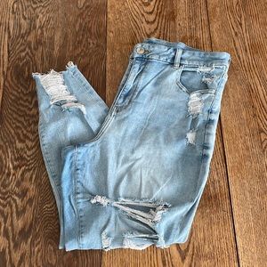 American Eagle Outfitters Light Blue Distressed Jeans